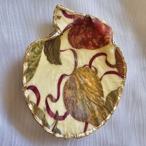 Holiday Shell Art Trinket Dish